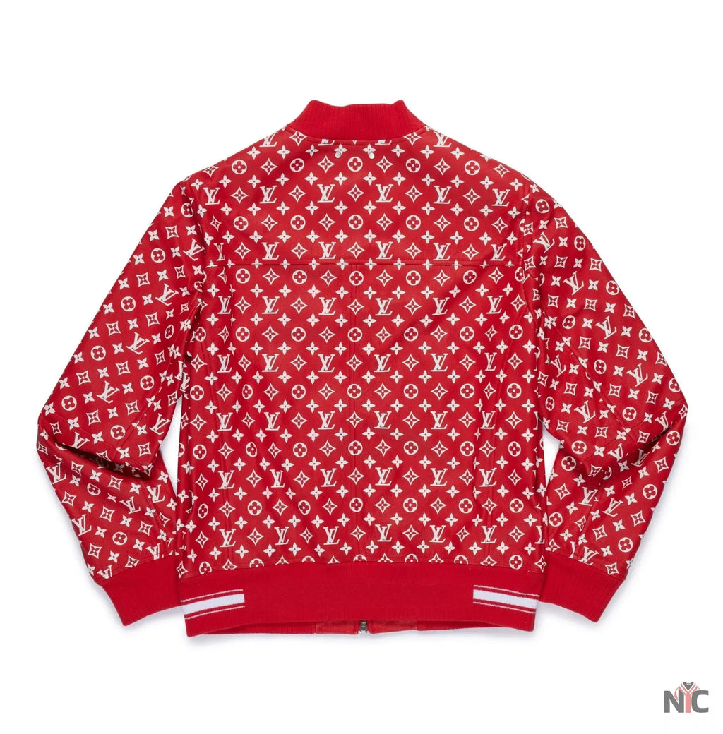 Louis Vuitton Supreme LV Baseball Varsity Jacket NYC Jackets