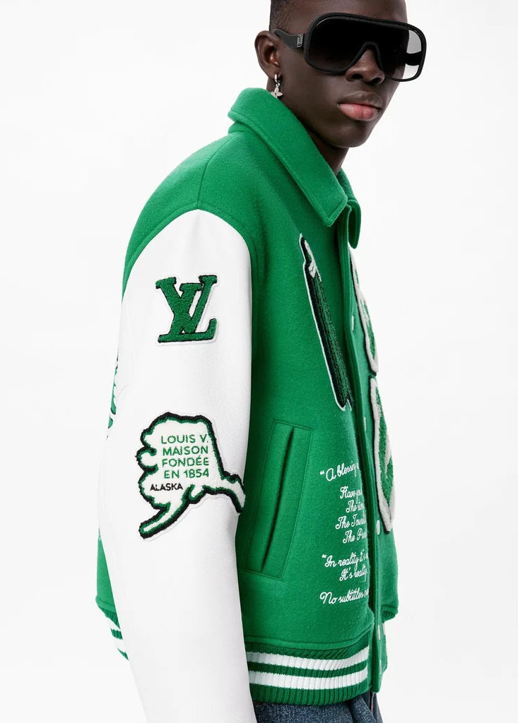 Louis Vuitton Green Varsity Jacket