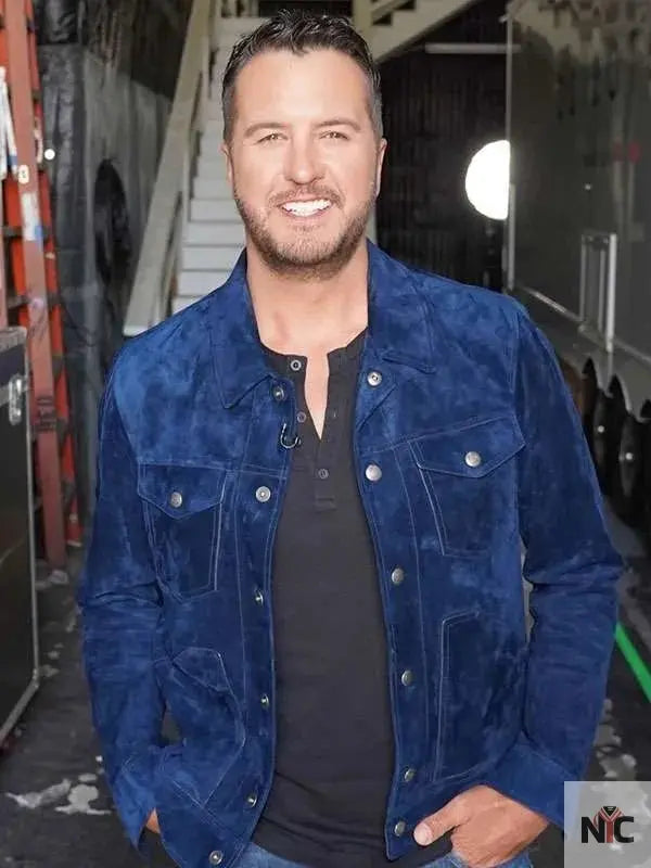 Luke Bryan American Idol 2025 Blue Easter Jacket NYC Jackets