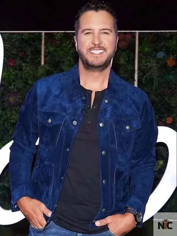 Luke Bryan American Idol 2025 Blue Easter Jacket NYC Jackets