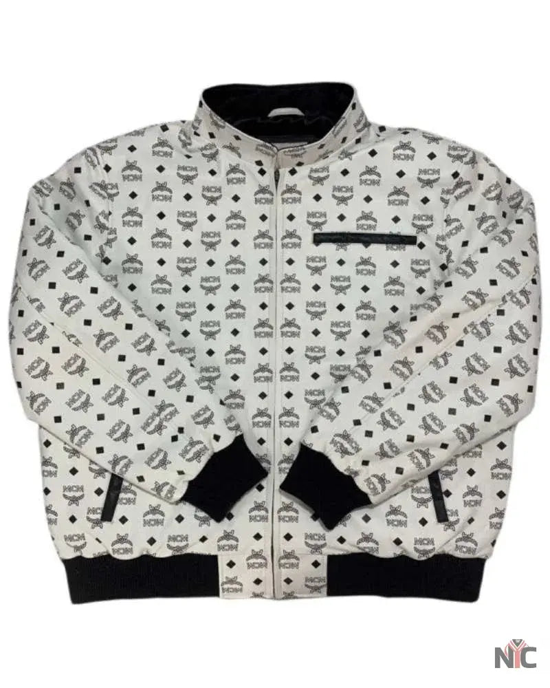 MCM Leather Printed Bomber Jacket NYC Jackets