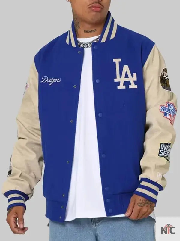 MLB Los Angeles Dodgers Varsity Bomber Jacket NYC Jackets