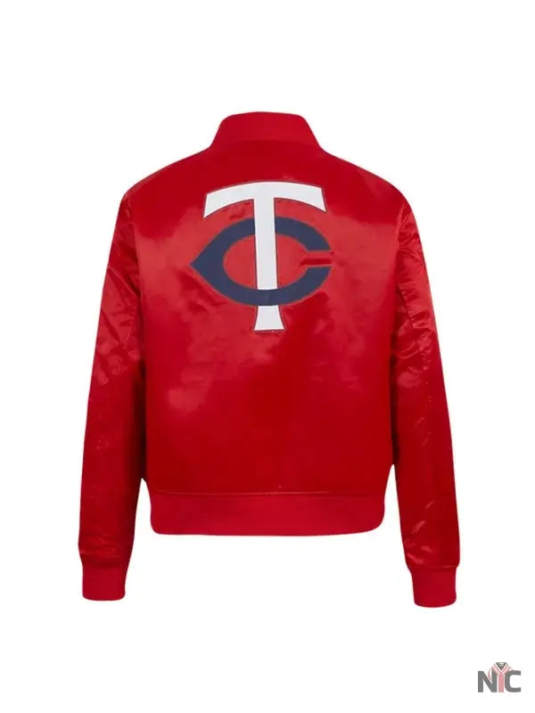 MLB Minnesota Twins Satin Varsity Jacket NYC Jackets