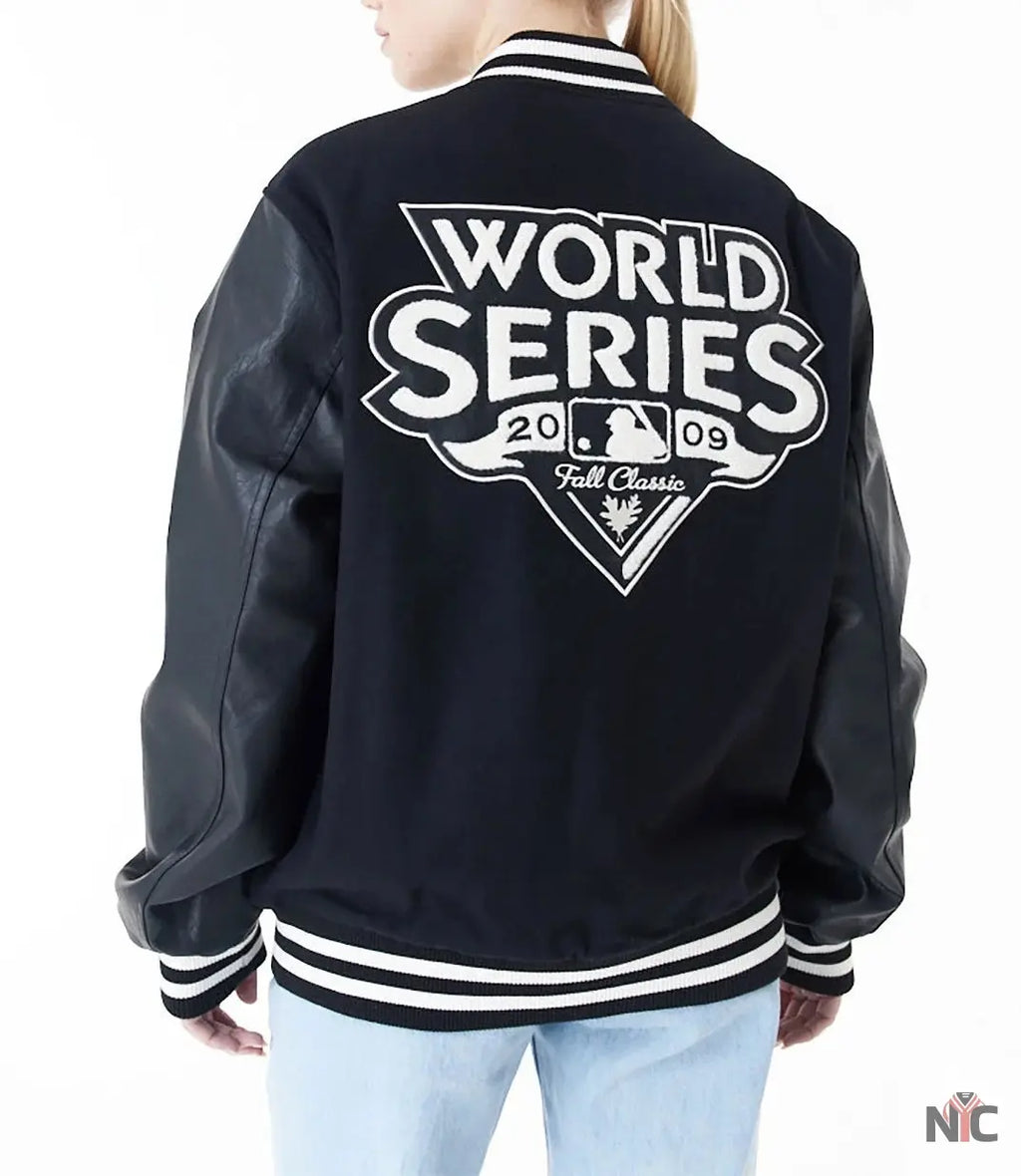 MLB New York Yankees World Series Black Varsity Jacket NYC Jackets