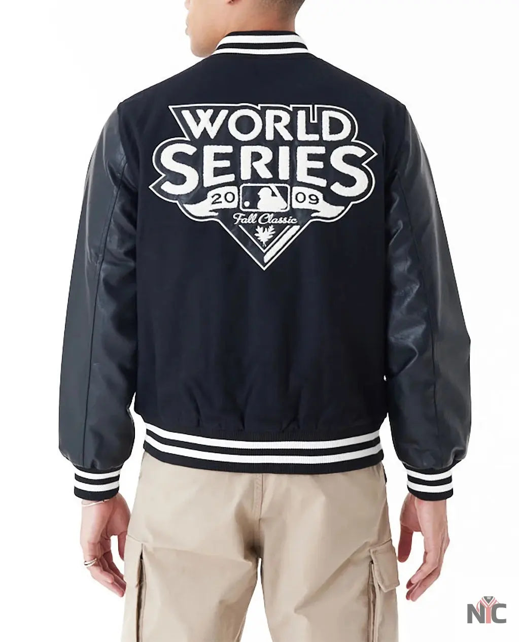 MLB New York Yankees World Series Black Varsity Jacket NYC Jackets