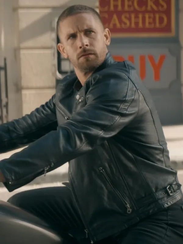 Man with No Past Adam Woodward Black Leather Jacket NYC Jackets