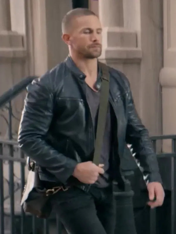 Man with No Past Adam Woodward Black Leather Jacket NYC Jackets