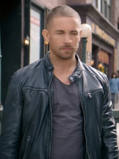 Man with No Past Adam Woodward Black Leather Jacket NYC Jackets