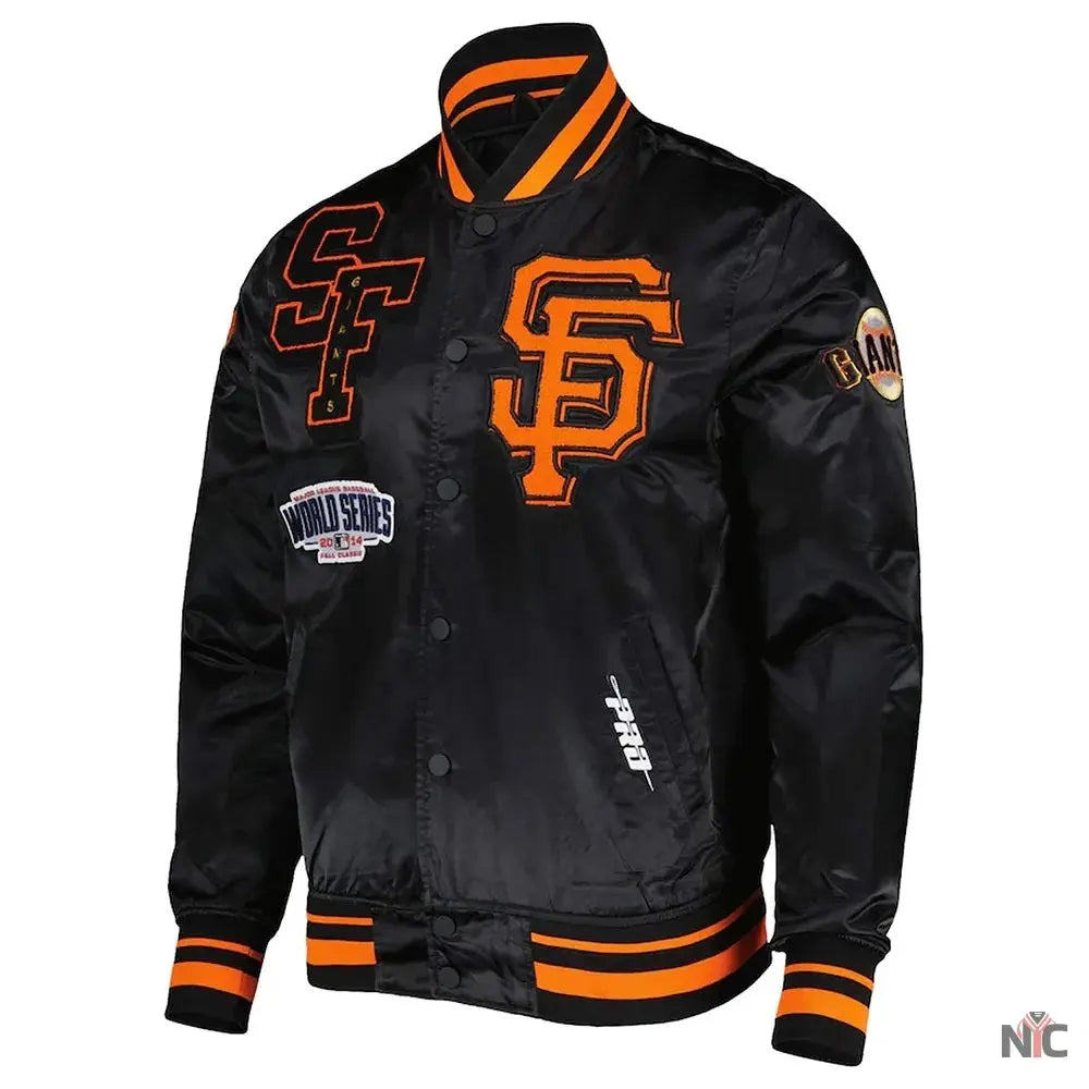 Mash Up SF Giants Black Satin Jacket NYC Jackets