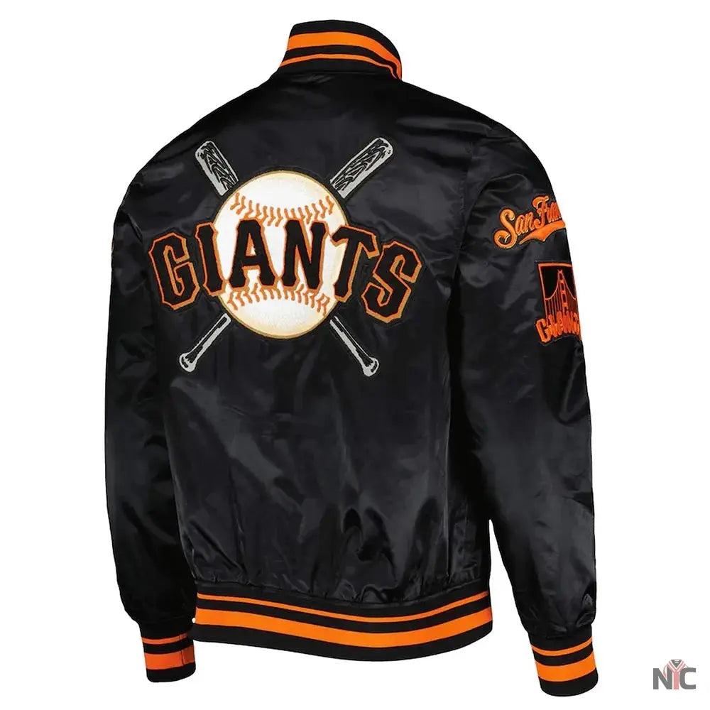 Mash Up SF Giants Black Satin Jacket NYC Jackets