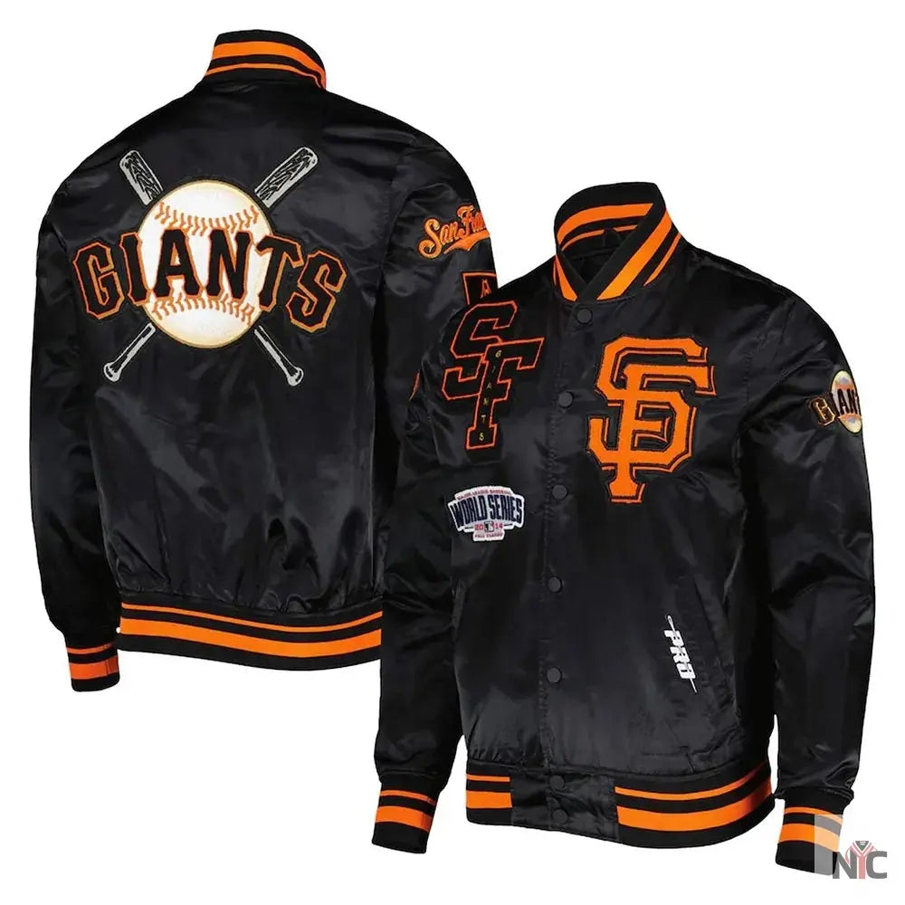 Mash Up SF Giants Black Satin Jacket NYC Jackets