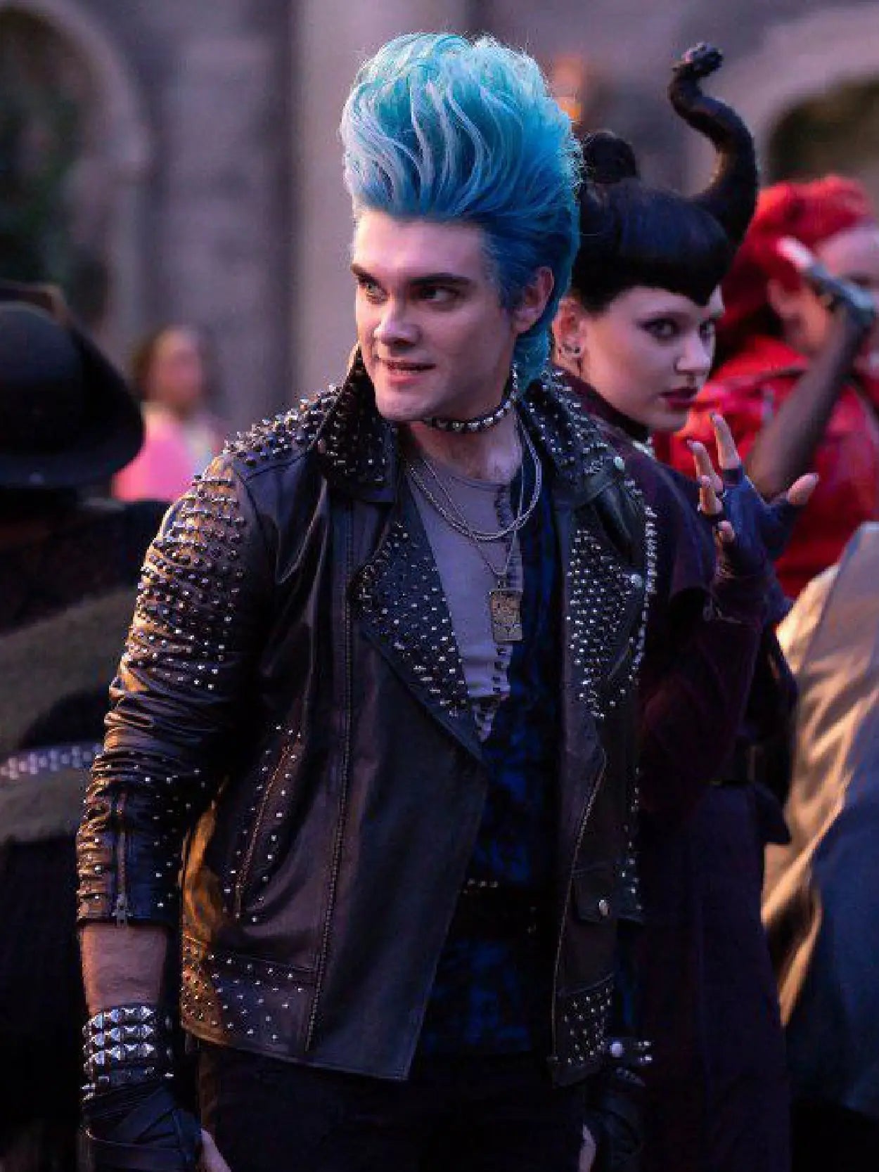 Descendants: The Rise of Red 2024 Hades Studded Leather Jacket NYC Jackets