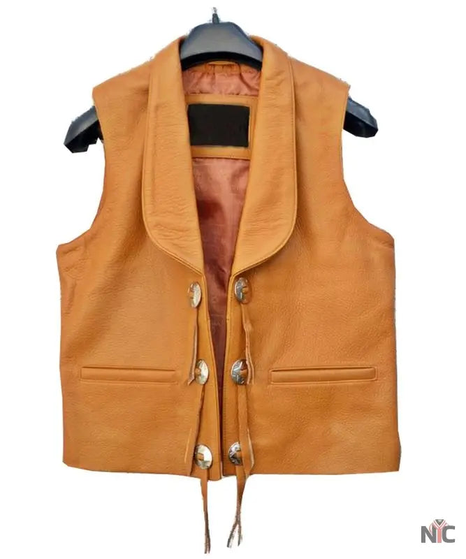 Men’s Bonanza Leather Vest NYC Jackets