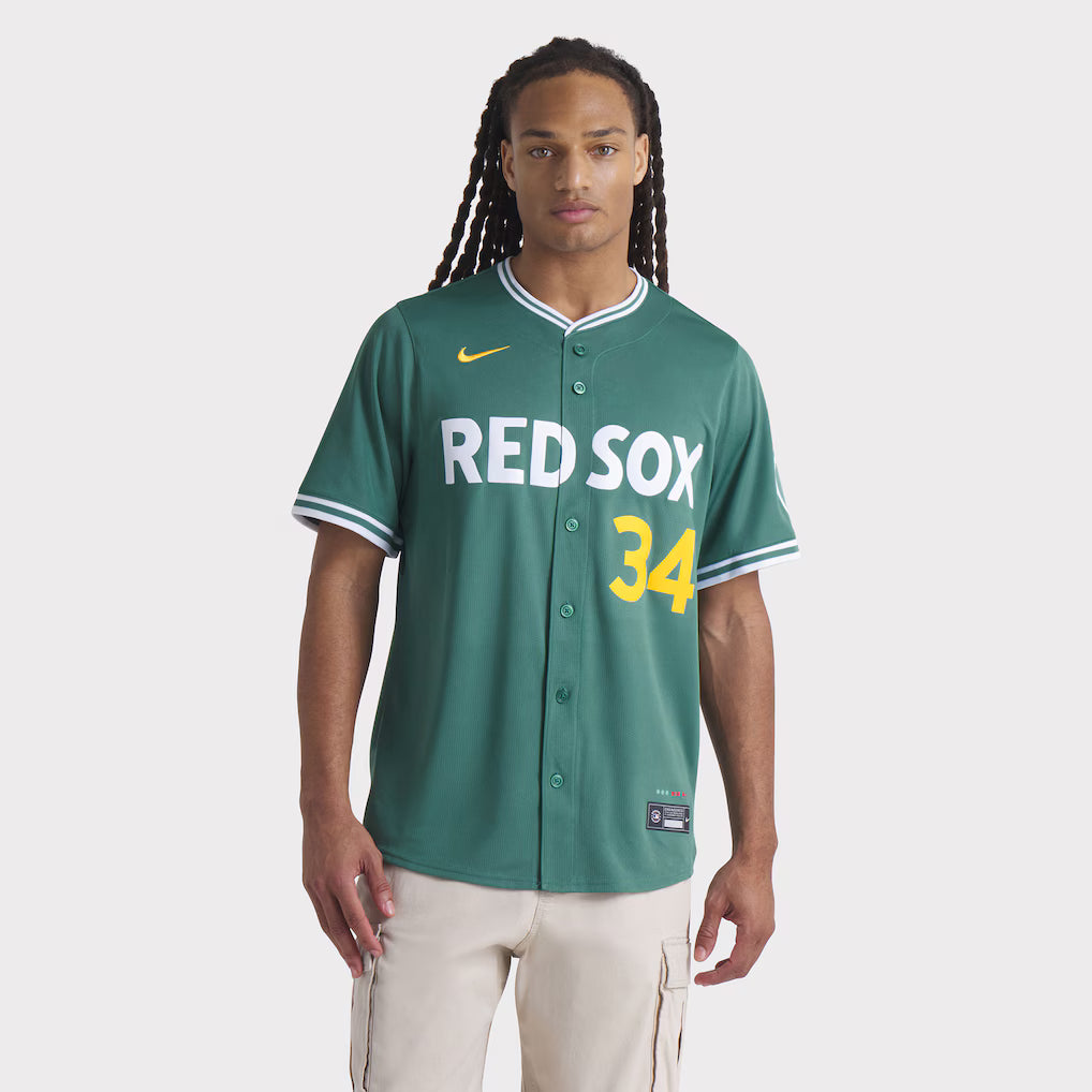 Men’s Boston Red Sox David Ortiz Nike Green 2025 Jersey NYC Jackets