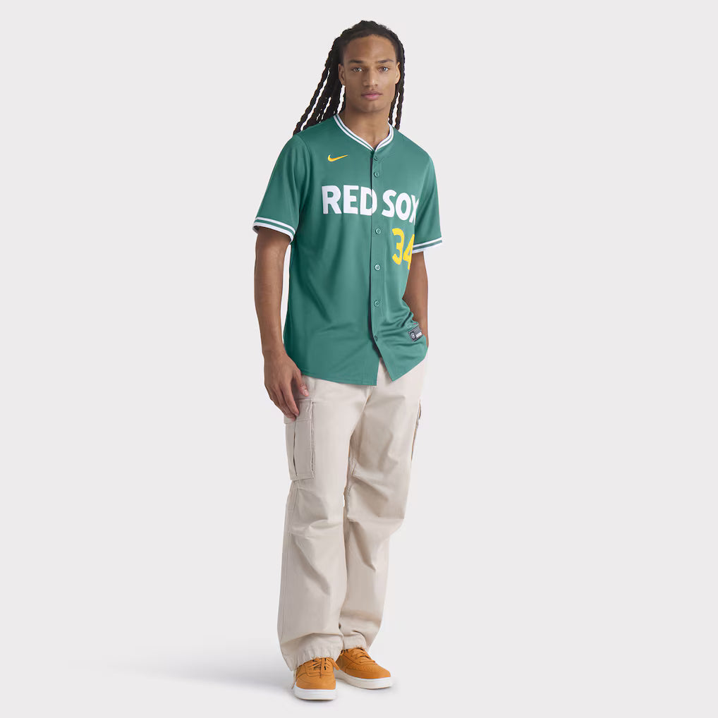 Men’s Boston Red Sox David Ortiz Nike Green 2025 Jersey NYC Jackets