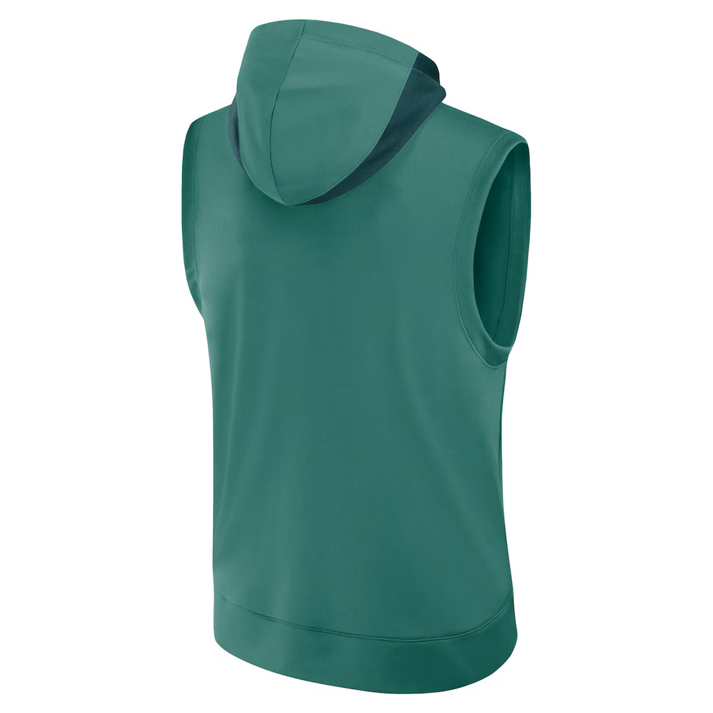 Men’s Boston Red Sox Nike Green 2025 Sleeveless Pullover Hoodie NYC Jackets