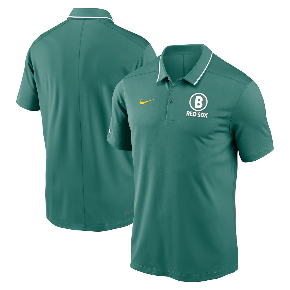 Men’s Boston Red Sox Nike Green Polo Shirt NYC Jackets