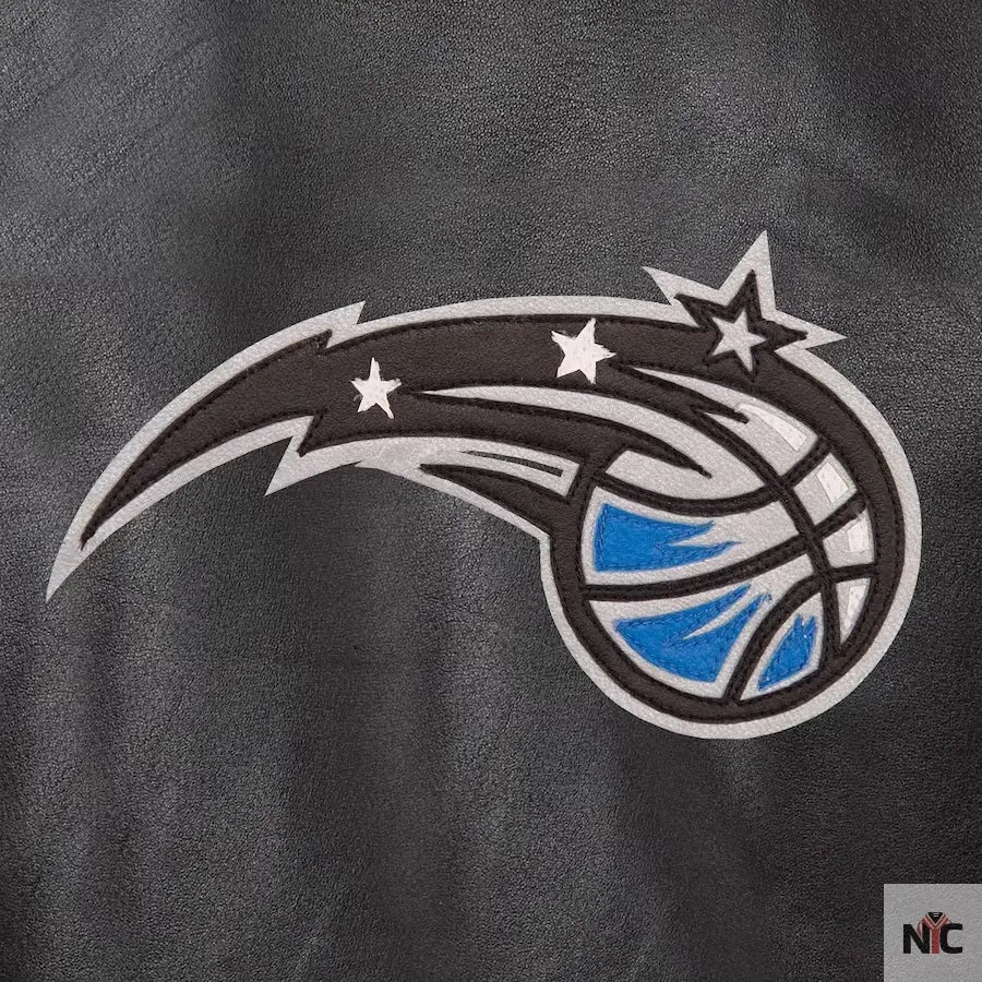Men’s JH Design Black Orlando Magic Leather Jacket NYC Jackets