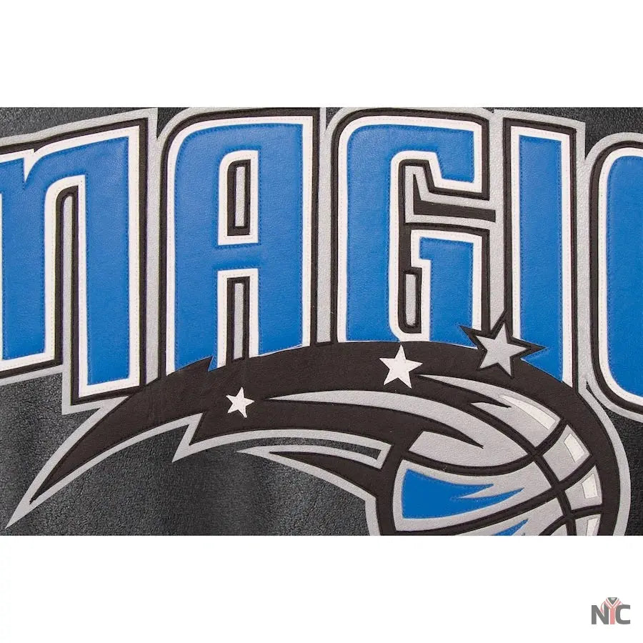 Men’s JH Design Black Orlando Magic Leather Jacket NYC Jackets