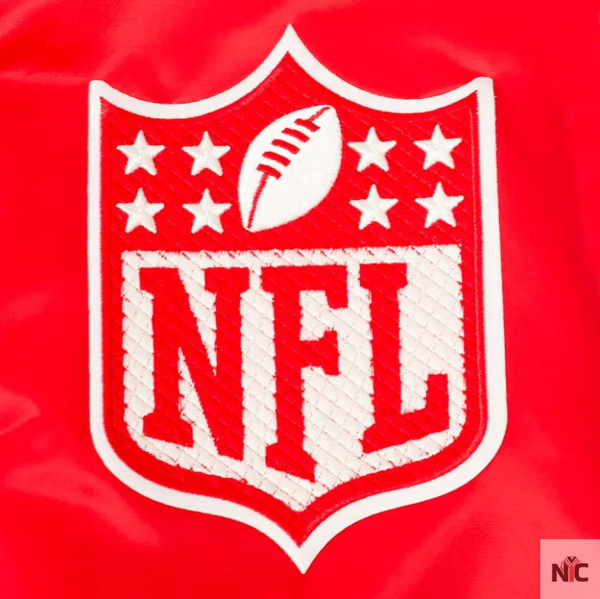 Men’s Pro Standard Cream Super Bowl LIX Sublimated Satin Full-Snap Jacket NYC Jackets