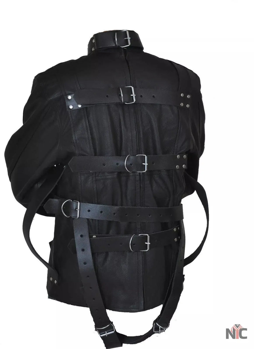 Men’s Real Heavy Duty Leather Straight Jacket NYC Jackets