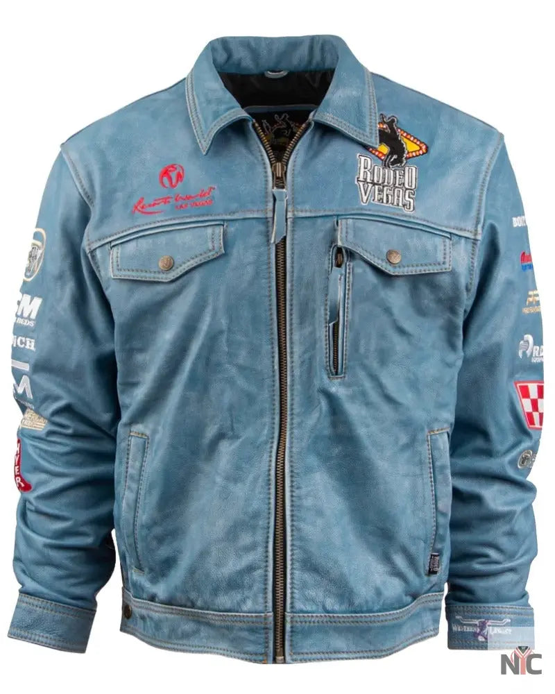 Men’s Rodeo Vegas Leather Jacket NYC Jackets