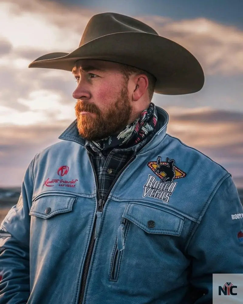 Men’s Rodeo Vegas Leather Jacket NYC Jackets