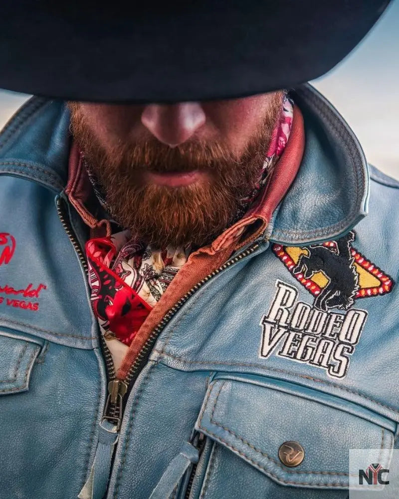 Men's Rodeo Vegas Leather Jacket NYC Jackets
