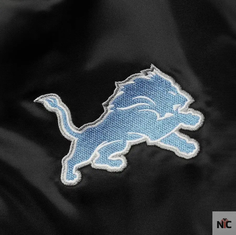 Men’s Starter Black Detroit Lions Locker Room Varsity Jacket NYC Jackets