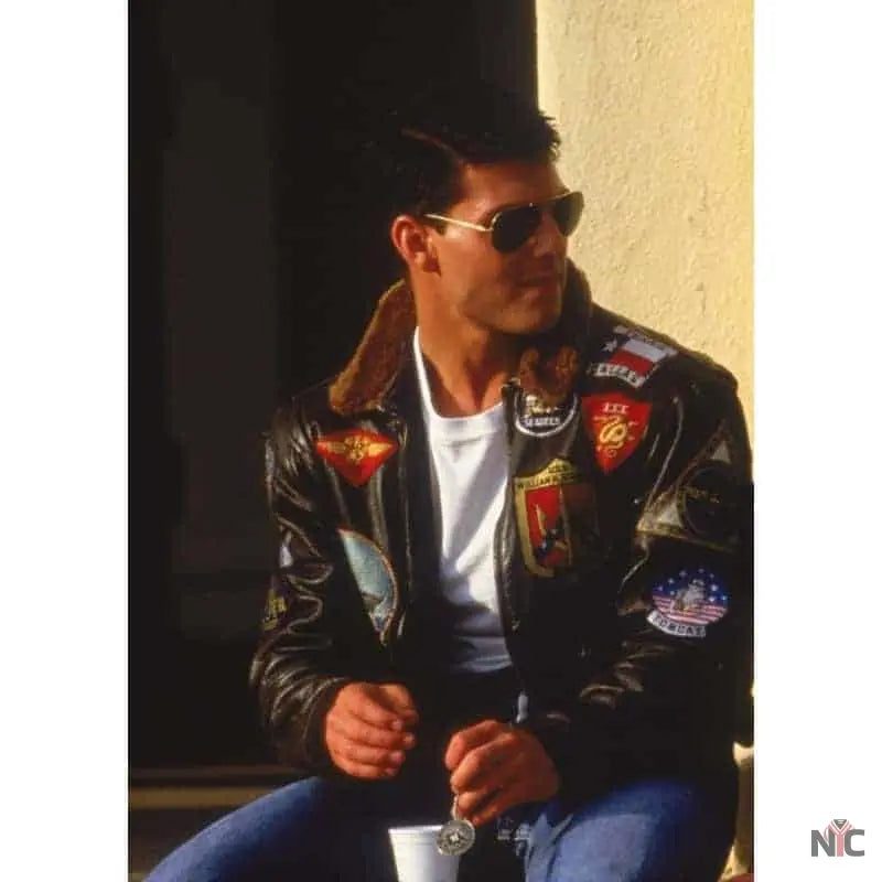 Men’s Top Gun Tom Cruise Leather Jacket NYC Jackets