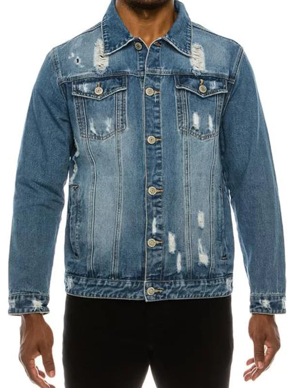 Mens World Tour Denim Jacket NYC Jackets