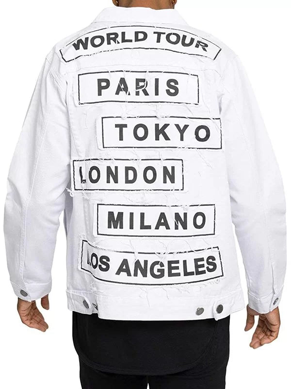 Mens World Tour Denim Jacket NYC Jackets