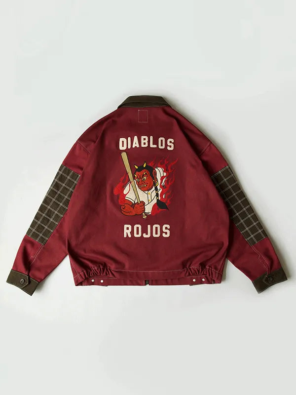 Mexican League Diablos Rojos del México Red Denim Jacket NYC Jackets