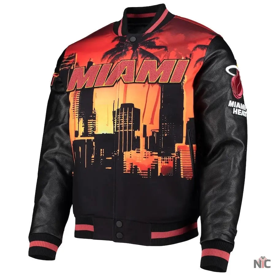 Miami Heat Black Finals Champions Varsity Full-zip Jacket NYC Jackets