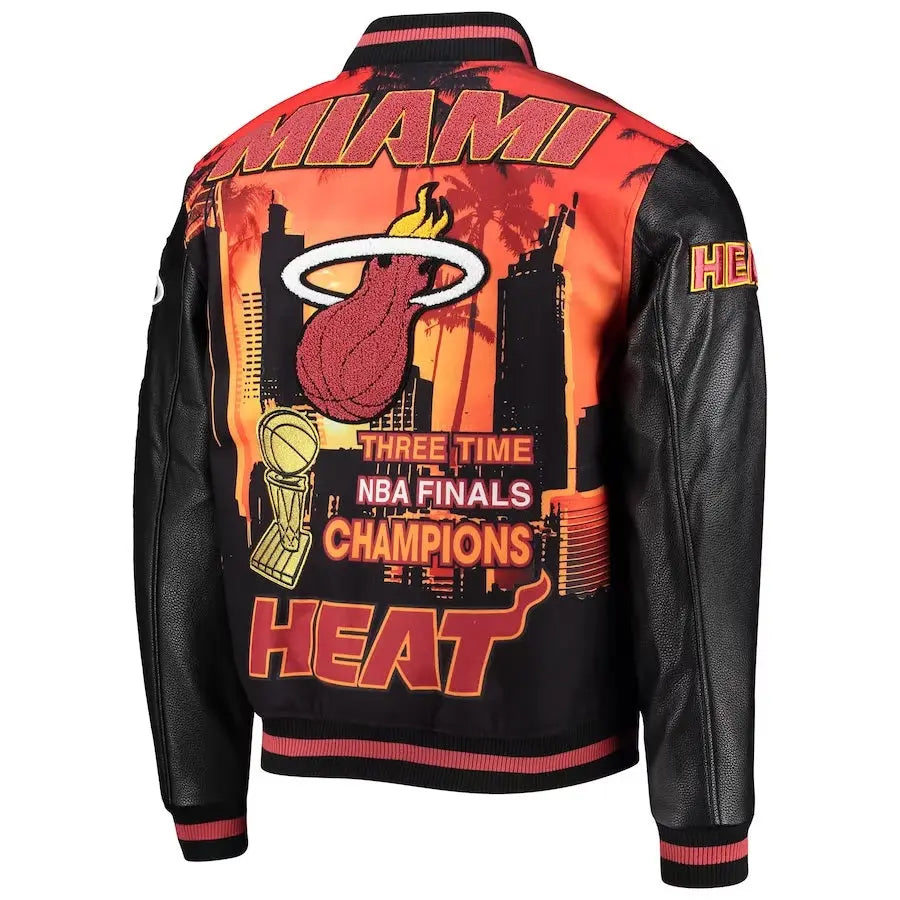Miami Heat Black Finals Champions Varsity Full-zip Jacket NYC Jackets