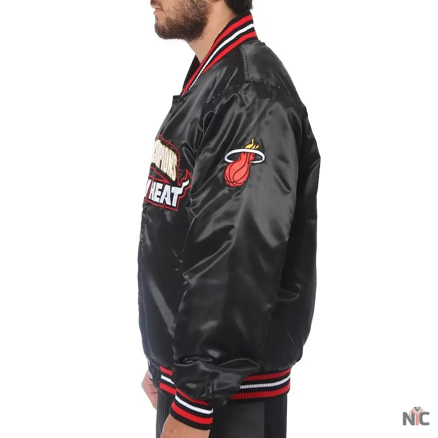 Miami Heat Black NBA Finals Champions Full-snap Jacket NYC Jackets