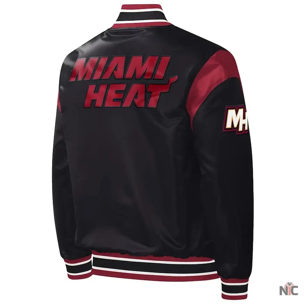 Miami Heat Force Play Varsity Satin Jacket NYC Jackets