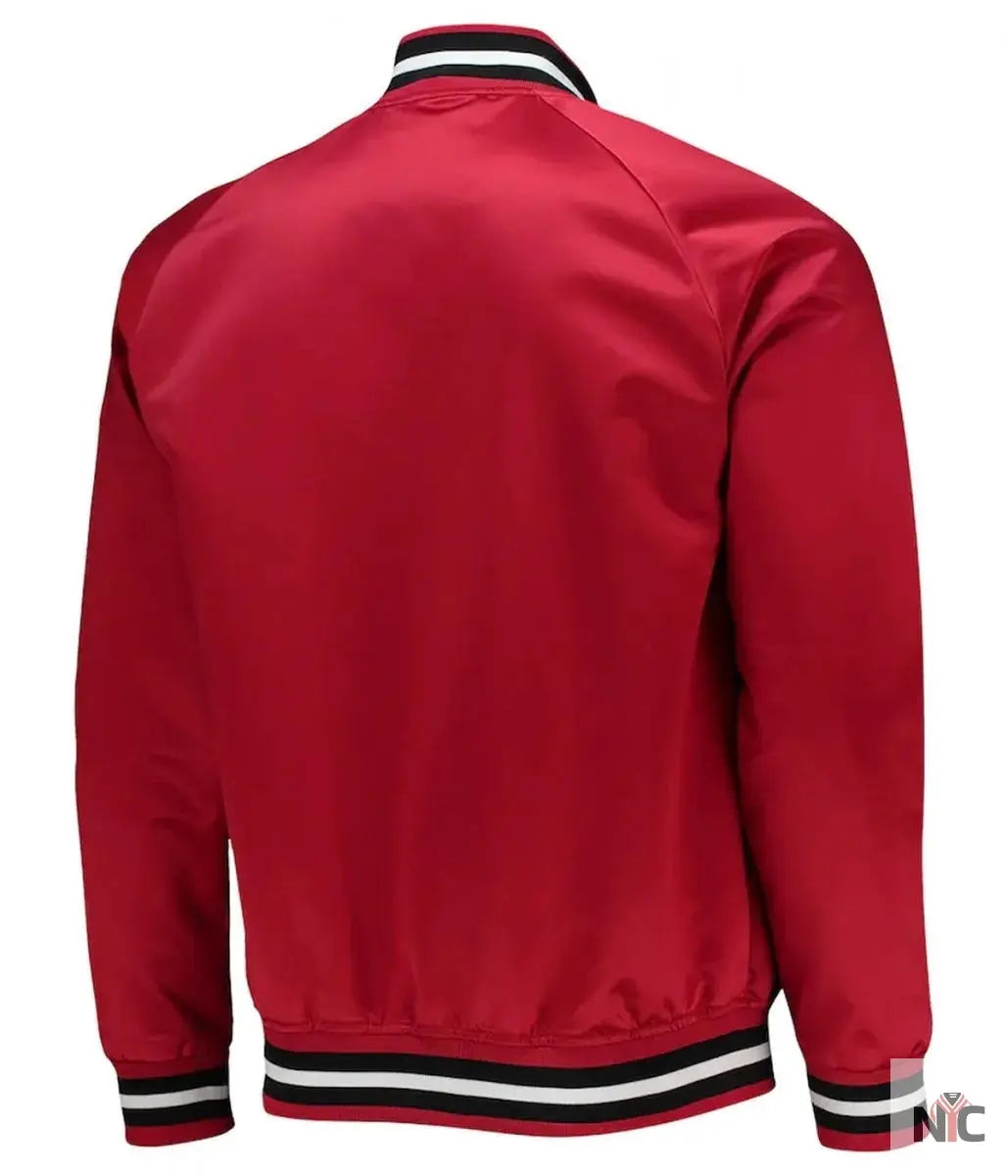 Miami Heat Hardwood Classics Red Satin Jacket NYC Jackets