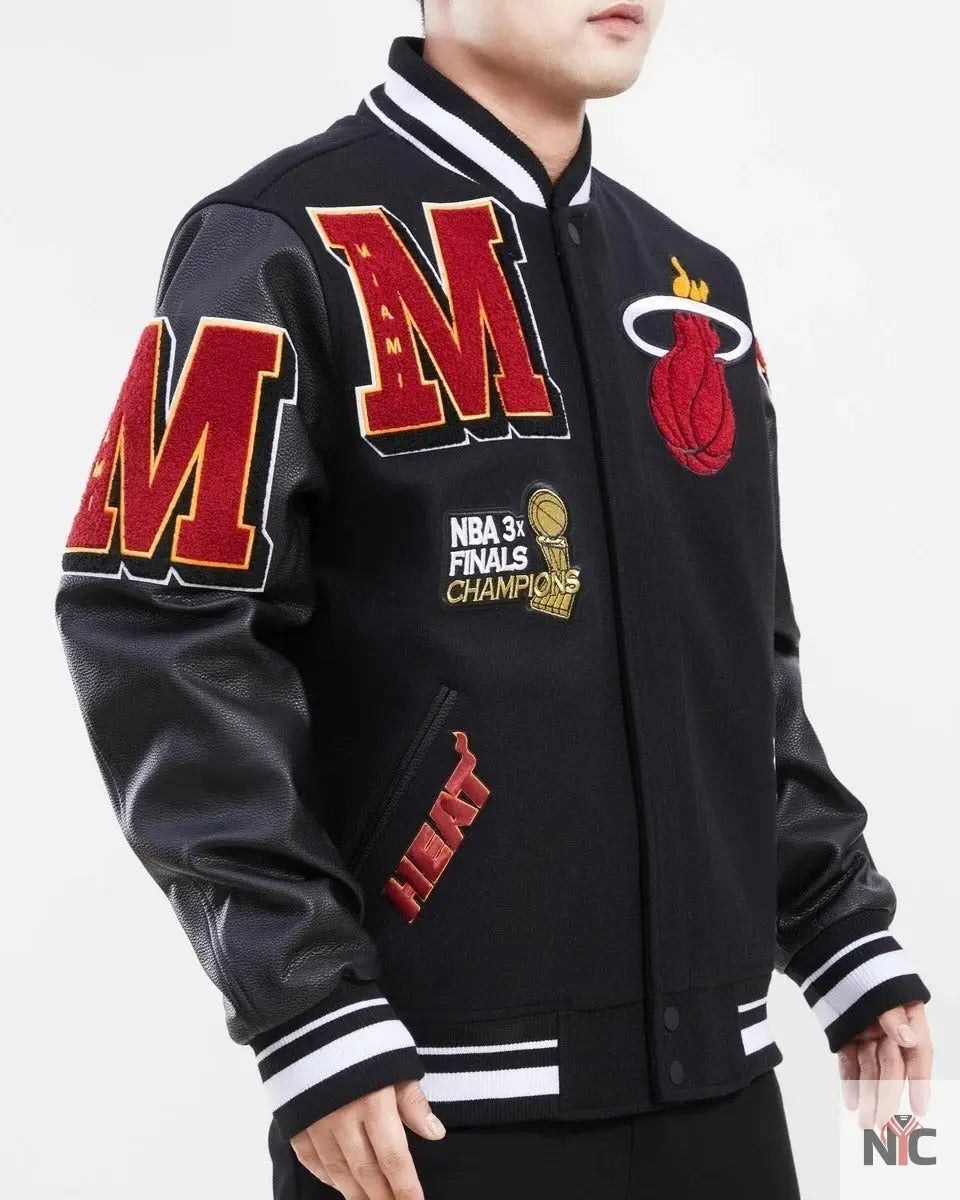 Miami Heat Mash Up Varsity Jacket NYC Jackets