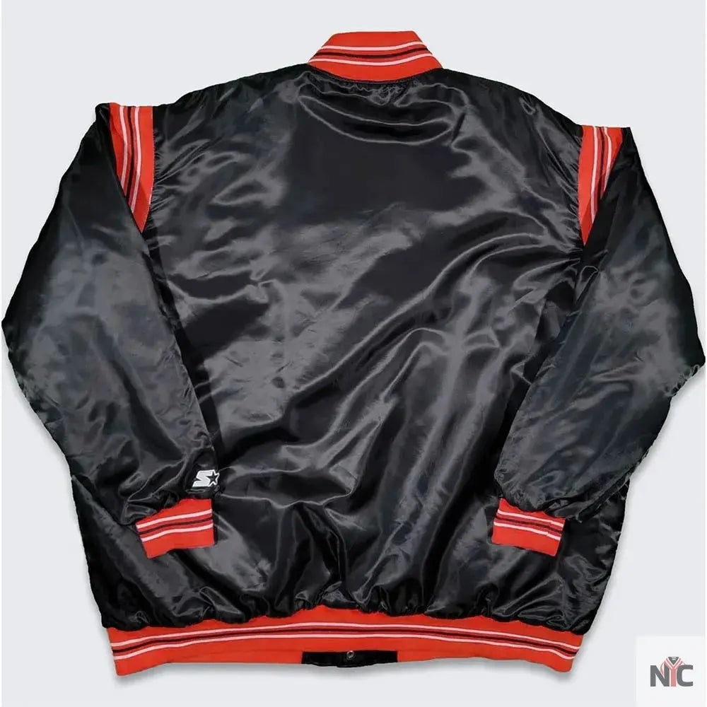 Miami Heat Teddy Black Varsity Satin Jacket NYC Jackets