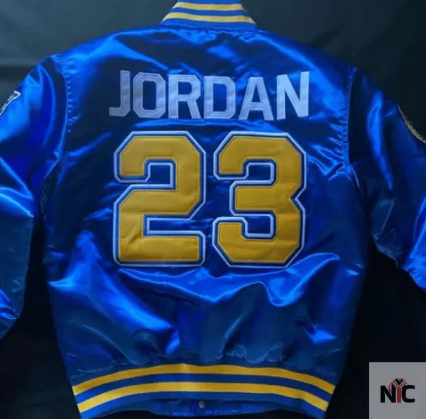 Michael Jordan Laney High School Satin Varsity Jacket NYC Jackets