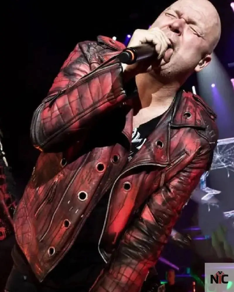 Michael Kiske Halloween Music Festival Red Leather Jacket NYC Jackets