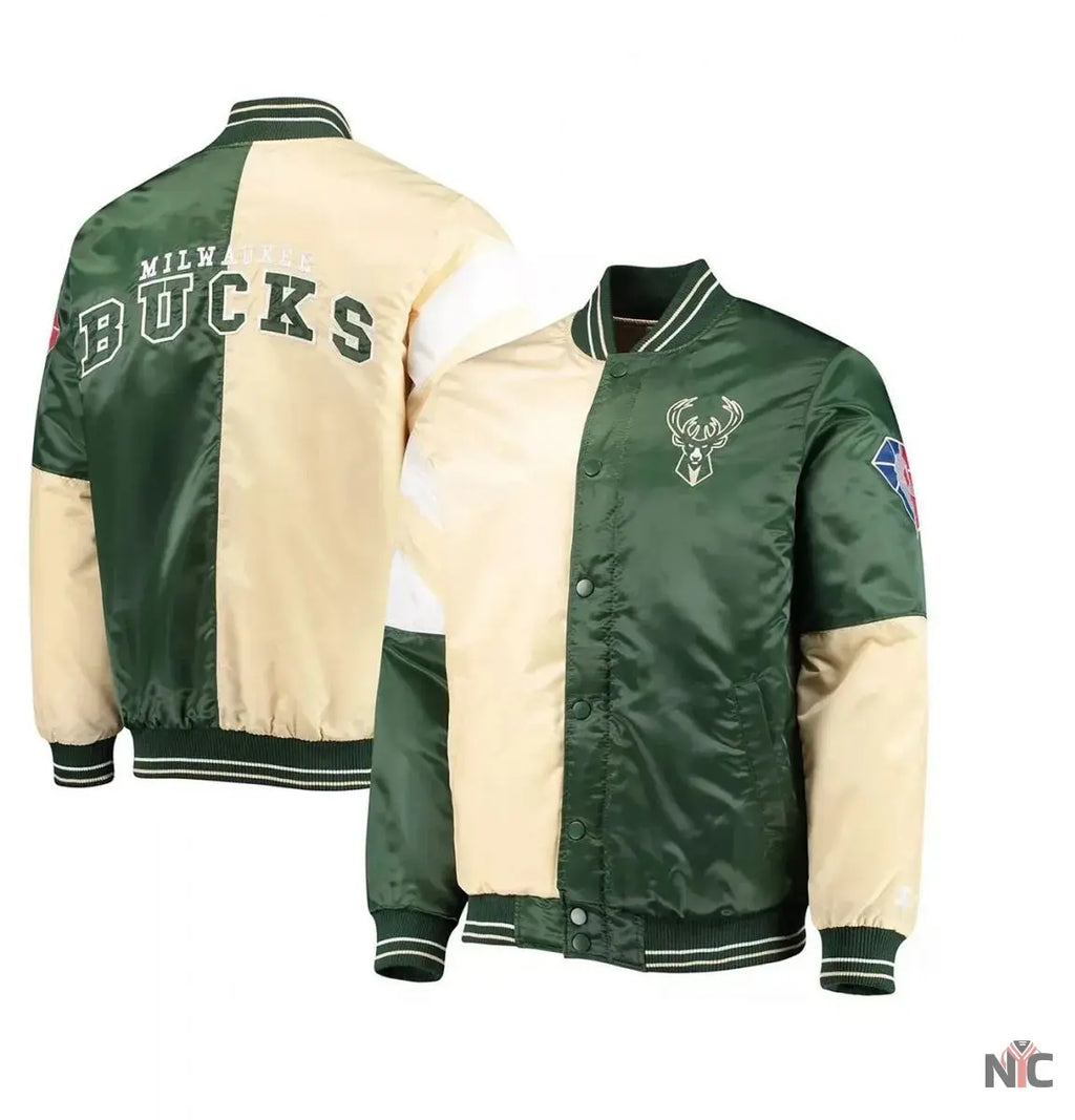 Milwaukee Bucks 75th Anniversary Leader Color Block Jacket NYC Jackets