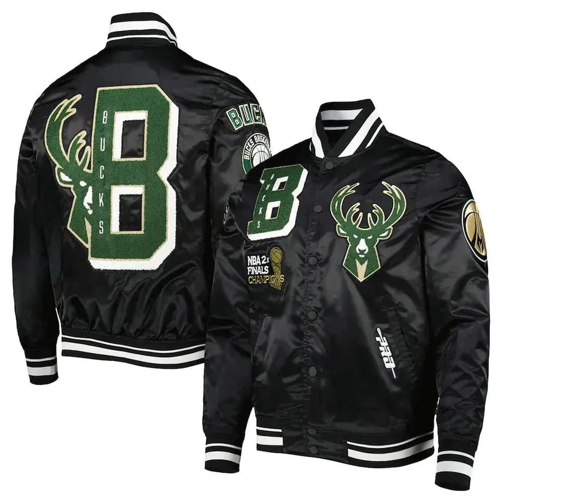 Milwaukee Bucks Mash Up Capsule Satin Jacket NYC Jackets