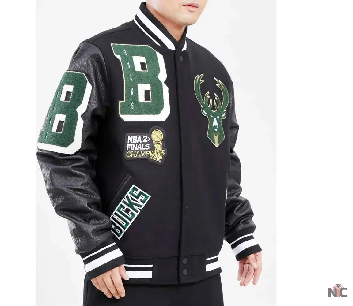 Milwaukee Bucks Mashup Varsity Jacket NYC Jackets