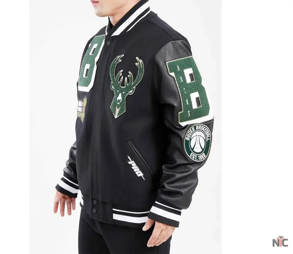 Milwaukee Bucks Mashup Varsity Jacket NYC Jackets