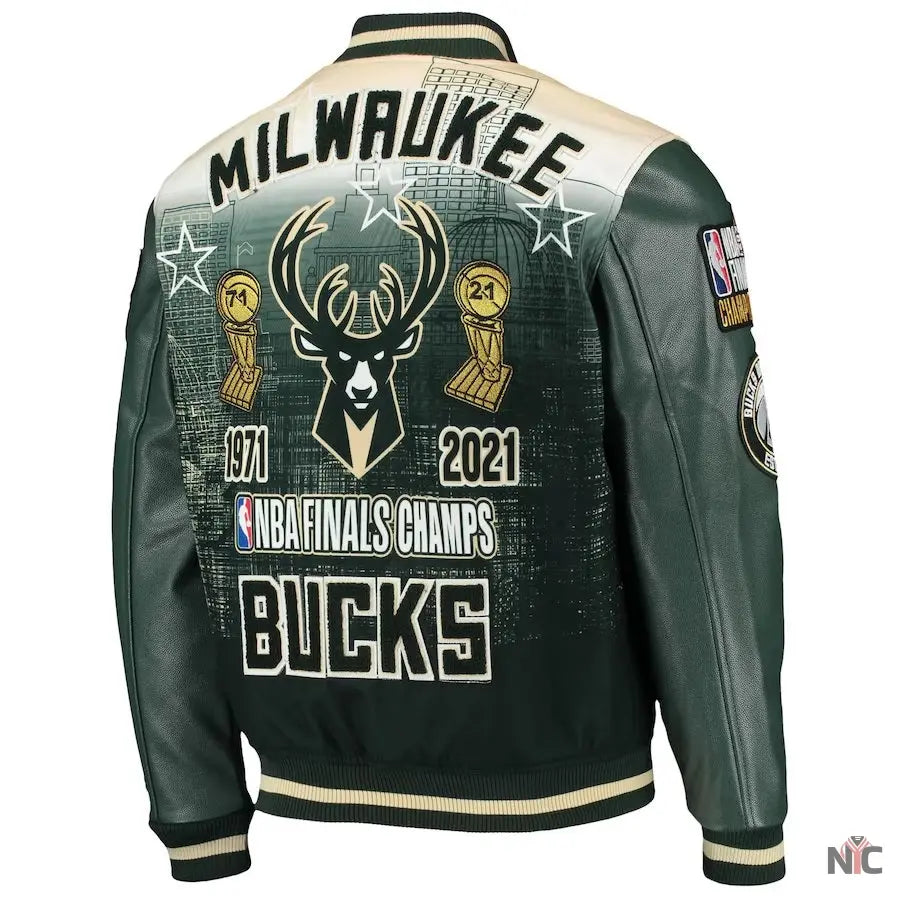 Milwaukee Bucks NBA Finals Champs Varsity Jacket NYC Jackets