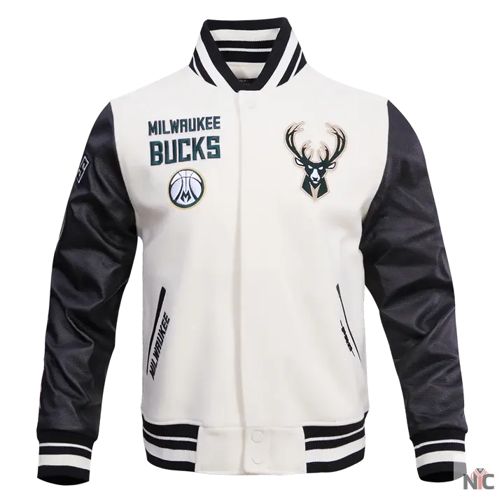 Milwaukee Bucks Retro Classic Rib Wool Varsity Jacket NYC Jackets