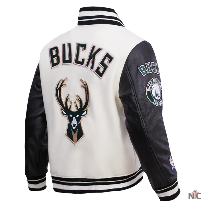 Milwaukee Bucks Retro Classic Rib Wool Varsity Jacket NYC Jackets