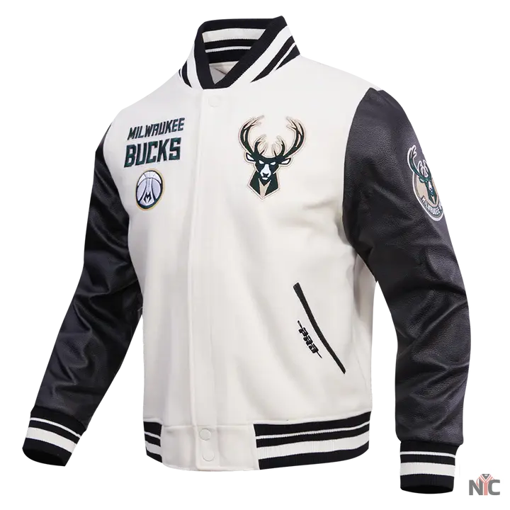 Milwaukee Bucks Retro Classic Rib Wool Varsity Jacket NYC Jackets